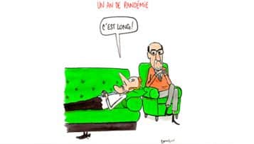 Le dessin du mois : Un an de pandémie