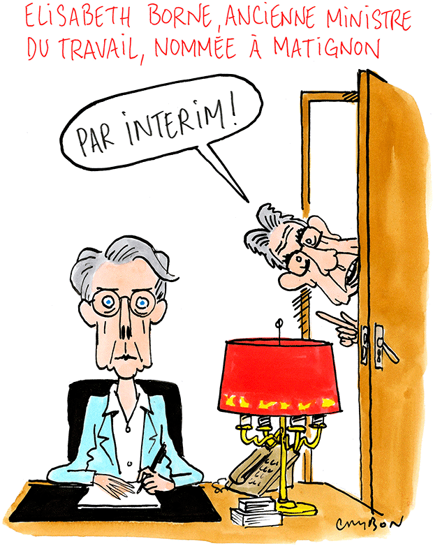 Le dessin du mois : Élisabeth Borne, ancienne ministre du Travail, nommée à Matignon