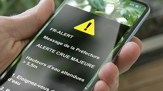 FR-Alert préviendra d'un danger les possesseurs de smartphone sans inscription préalable