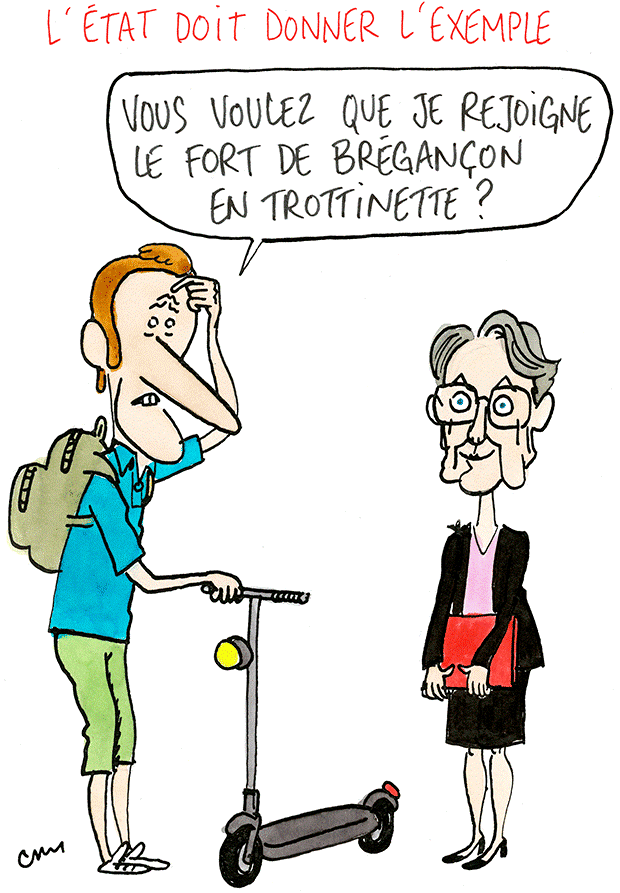Le dessin du mois : l'État doit montrer l'exemple
