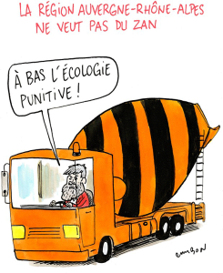 Le dessin du mois : la région Auvergne-Rhône-Alpes ne veut pas du Zan