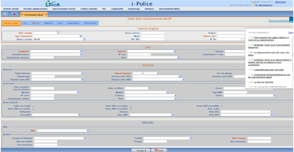 L'interface du logiciel Mobi-Police